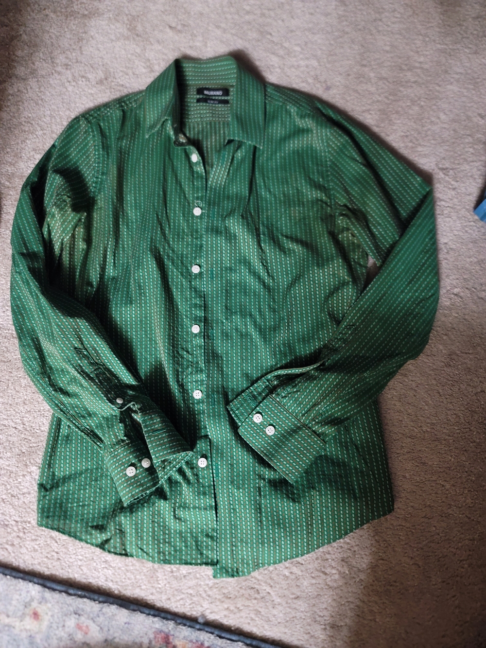 Nordstrom Men's Green Dotted Button-Down Shirt